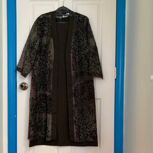 Anthony Richards Black and Brown Floral Robe
